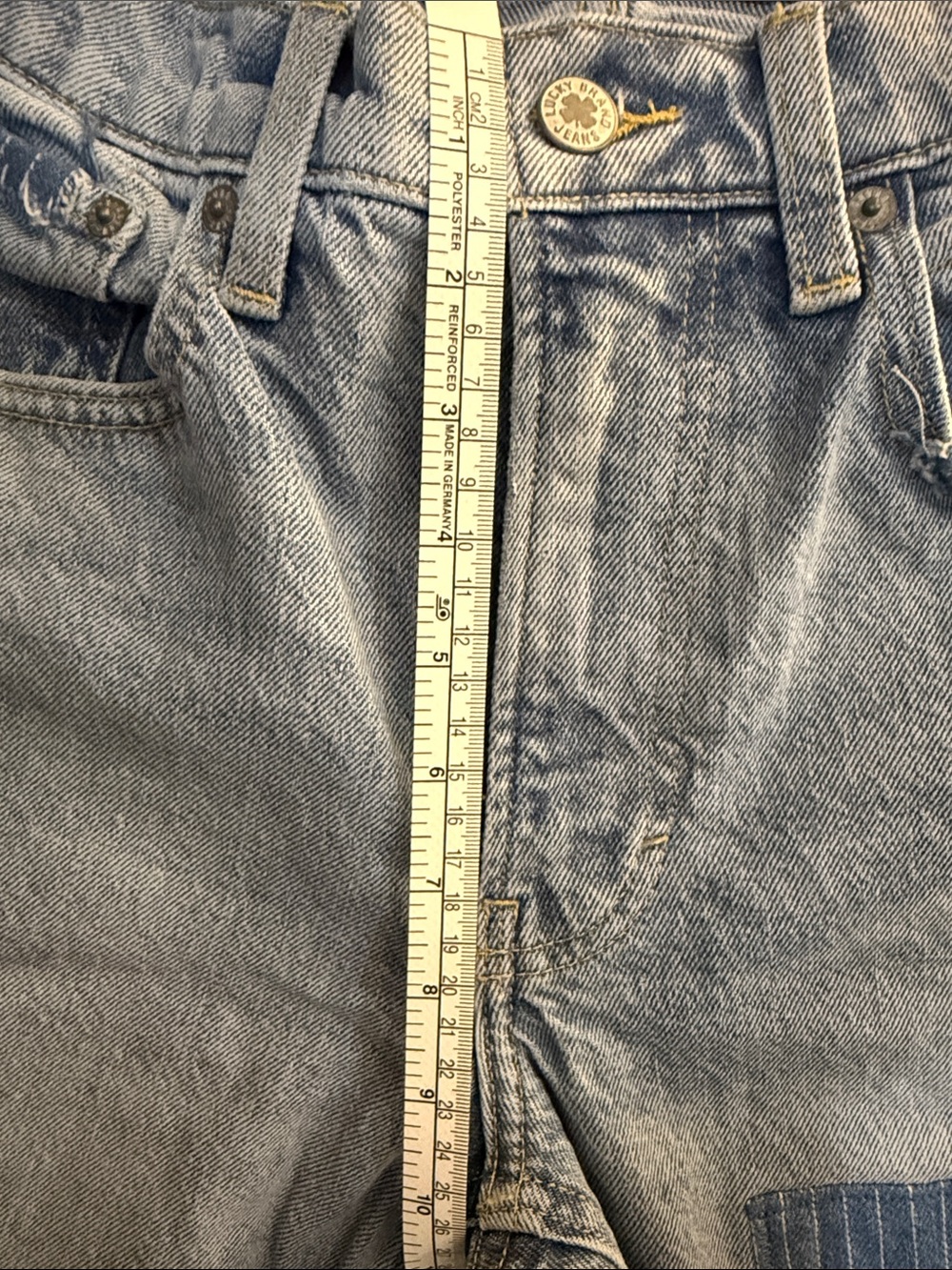 Mid Rise Straight Leg Patchwork Denim - Picture 6 of 7